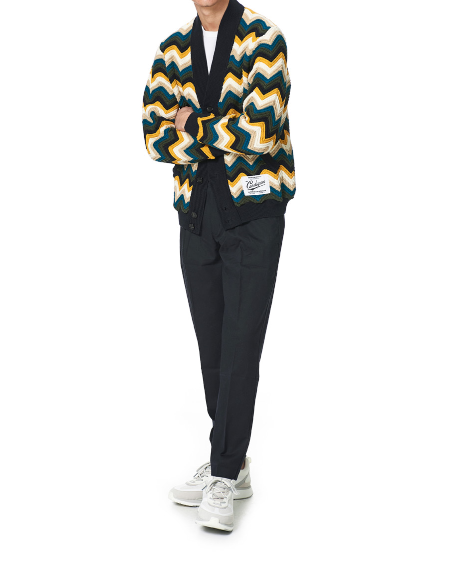 Herren | Pullover | Missoni | Zig Zag Knit Cardigan Navy/Cream