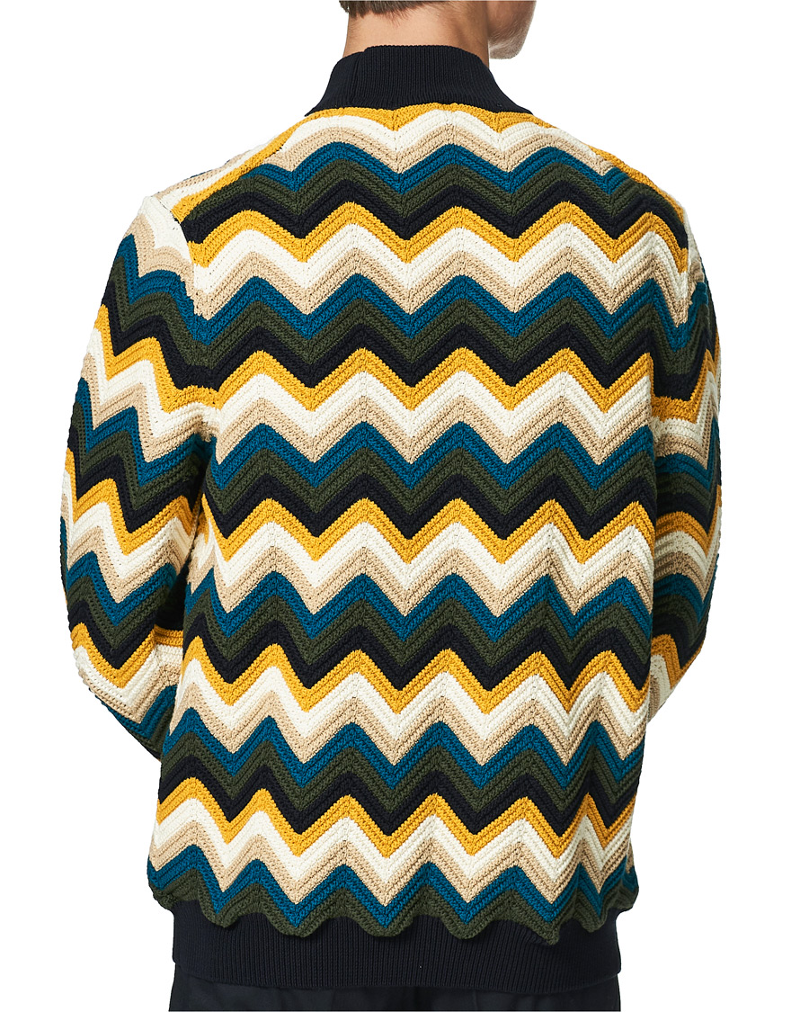 Herren | Pullover | Missoni | Zig Zag Knit Cardigan Navy/Cream