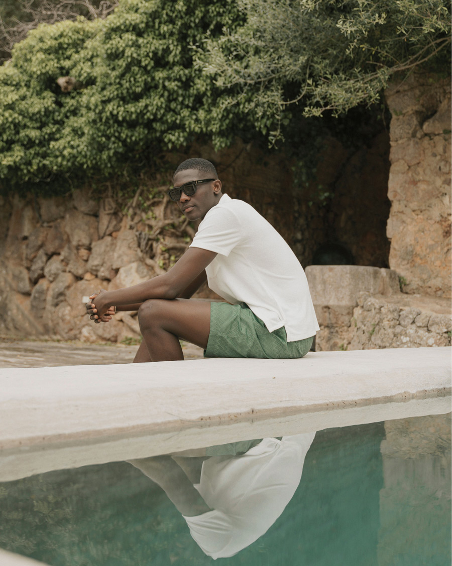 Herren | Badehosen | Missoni | Tonal Zig Zag Swim Shorts Dark Green