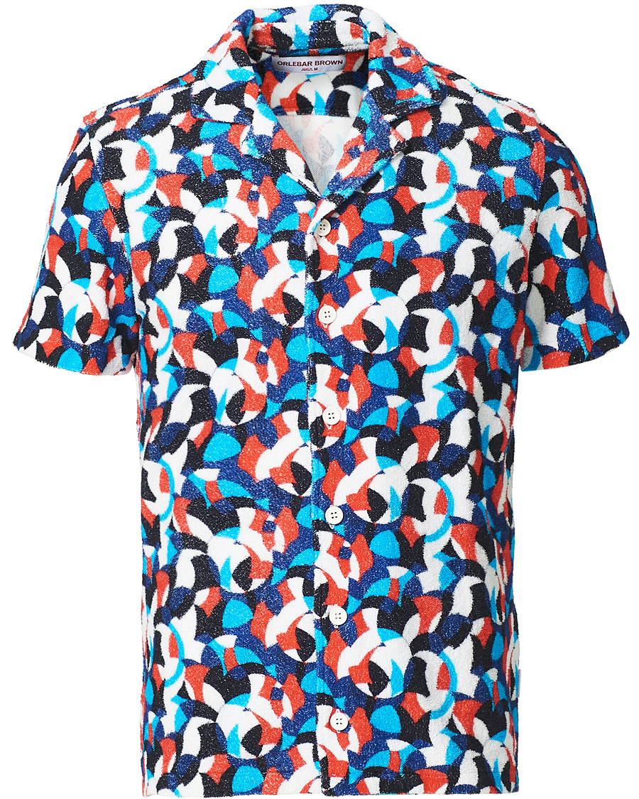 Herren | Poloshirts | Orlebar Brown | Travis Towelling Moissan Red/Blue