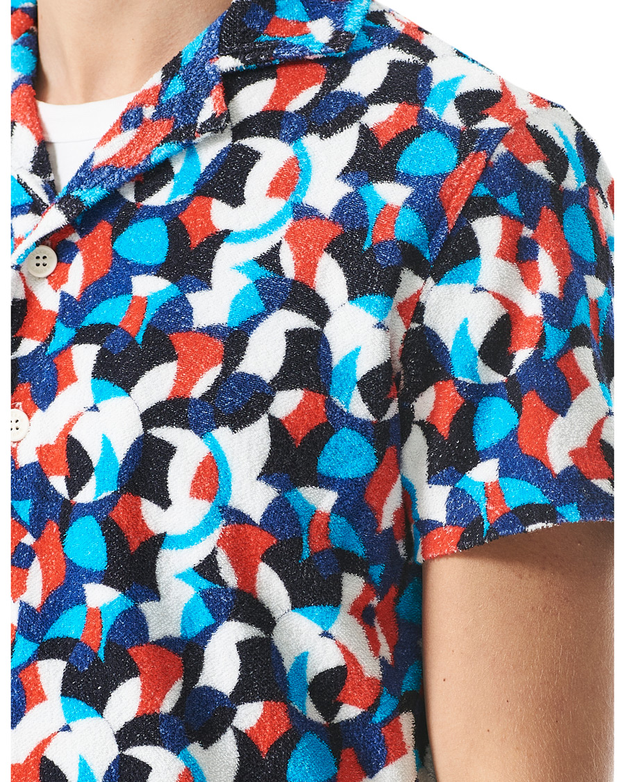 Herren | Poloshirts | Orlebar Brown | Travis Towelling Moissan Red/Blue