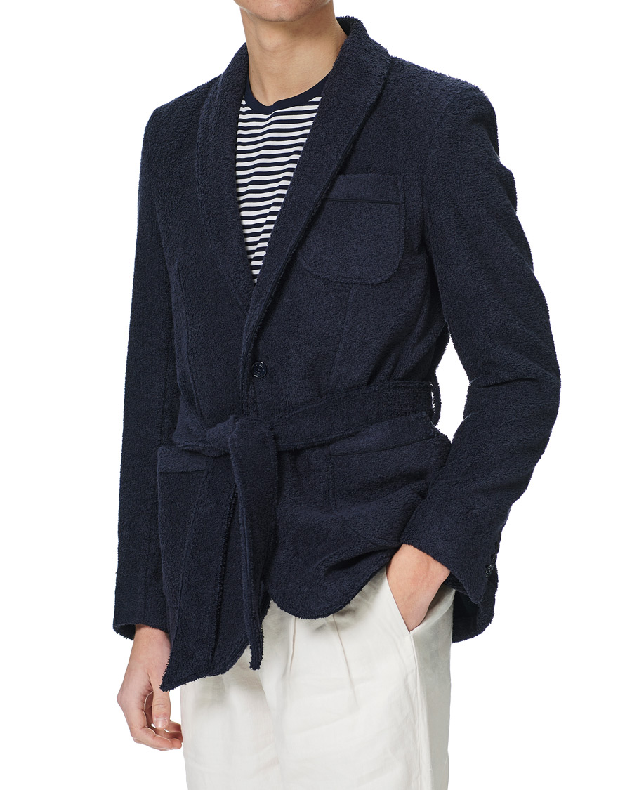 Herren | Pullover | Orlebar Brown | Darvill Cotton Terry Cardigan Ink