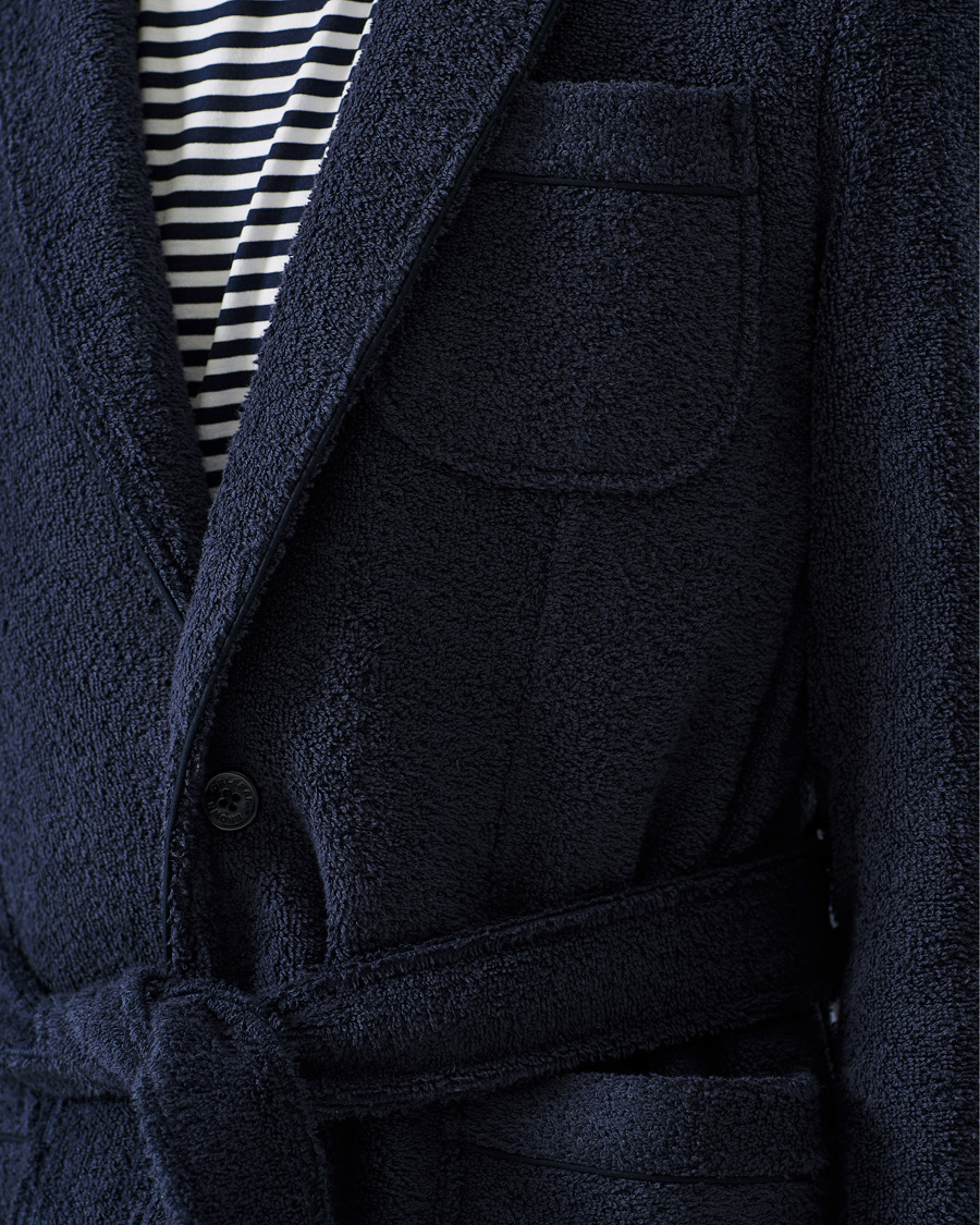 Herren | Pullover | Orlebar Brown | Darvill Cotton Terry Cardigan Ink