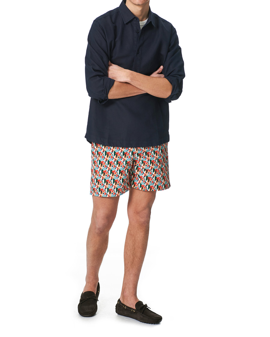 Herren | Badehosen | Orlebar Brown | Bulldog Reuleaux Swim Shorts Red/Racing Green