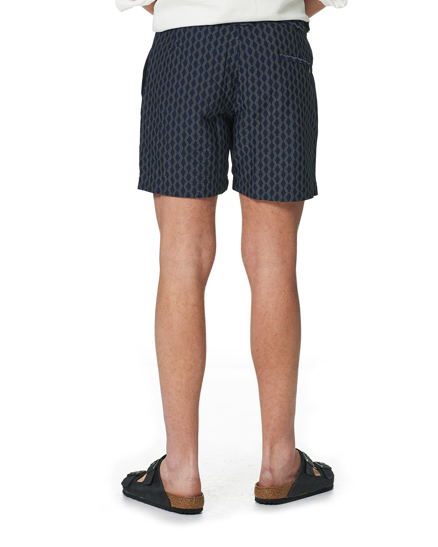 Herren | Badehosen | Orlebar Brown | Bulldog X Jaquard Weave Swim Shorts Navy/Cloud