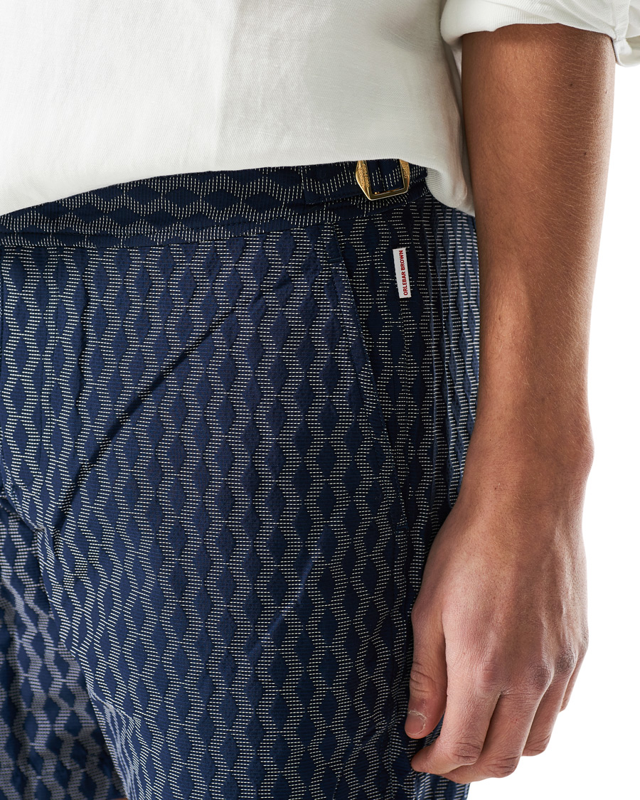 Herren | Badehosen | Orlebar Brown | Bulldog X Jaquard Weave Swim Shorts Navy/Cloud