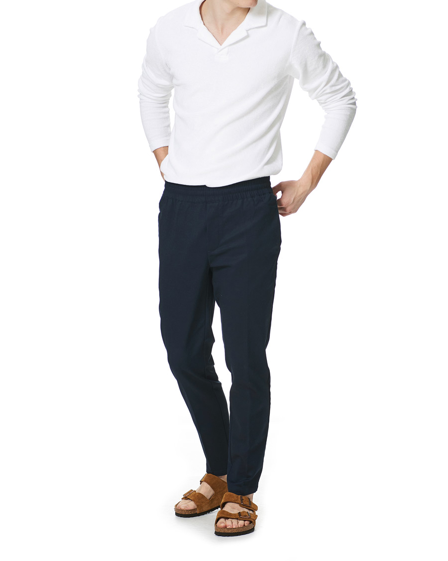 Herren | Exklusiv bei Care of Carl | Orlebar Brown | Terry Long Sleeve Polo White