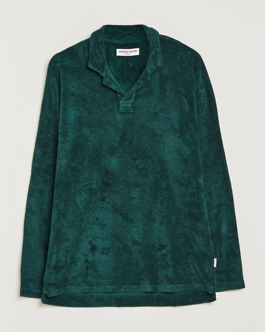 Herren | | Orlebar Brown | Terry Long Sleeve Polo Racing Green