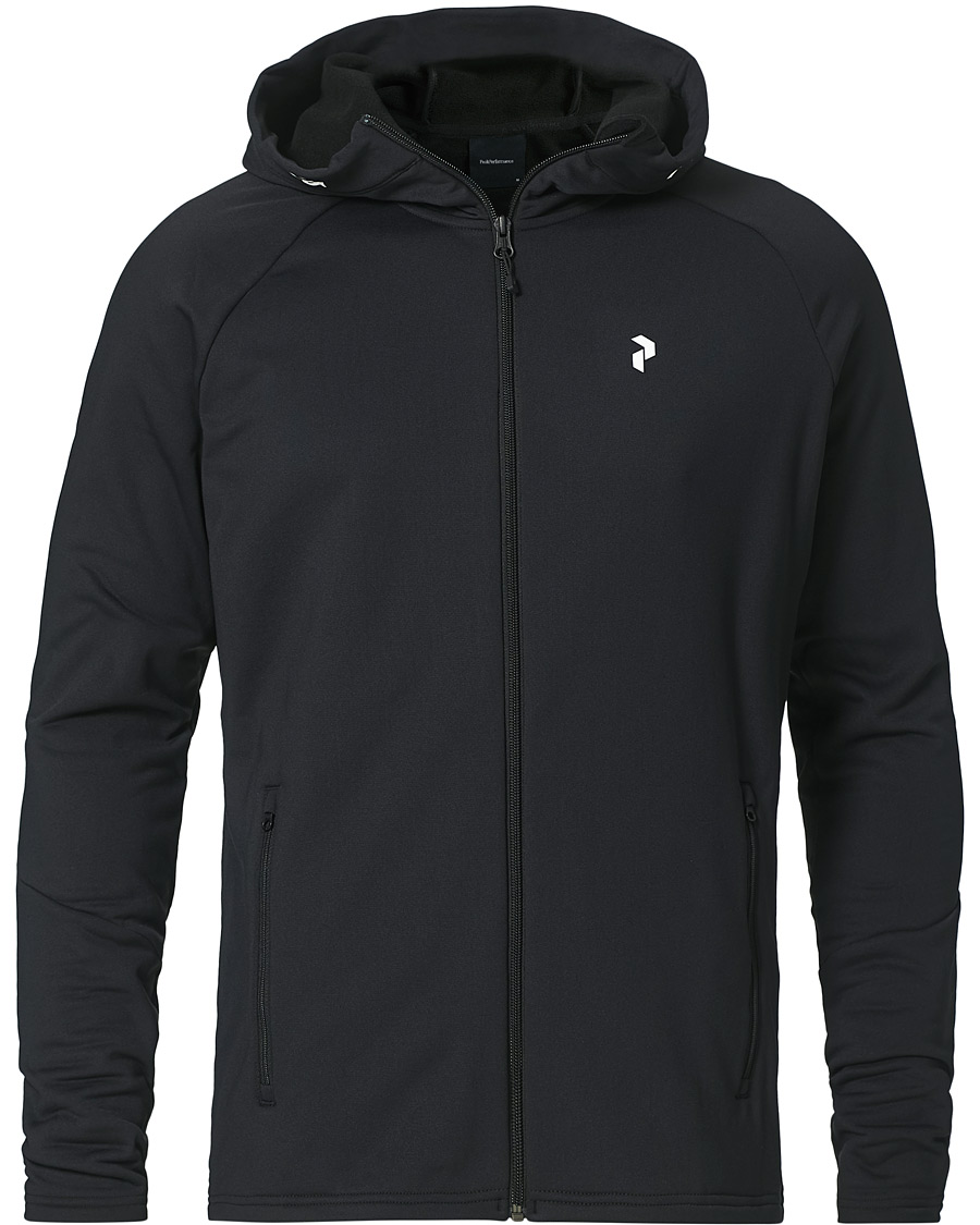 Herren | Pullover | Peak Performance | Rider Zip Hood Fleece Black
