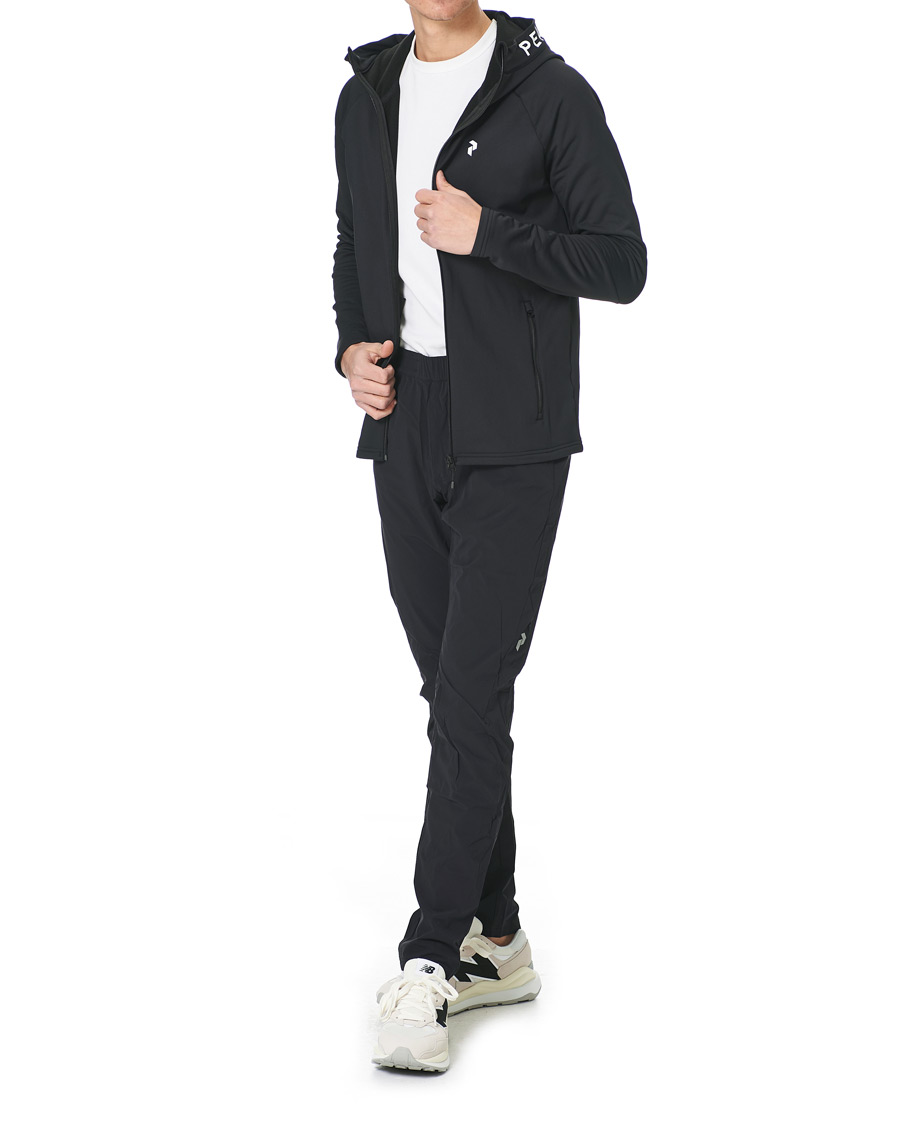 Herren | Pullover | Peak Performance | Rider Zip Hood Fleece Black