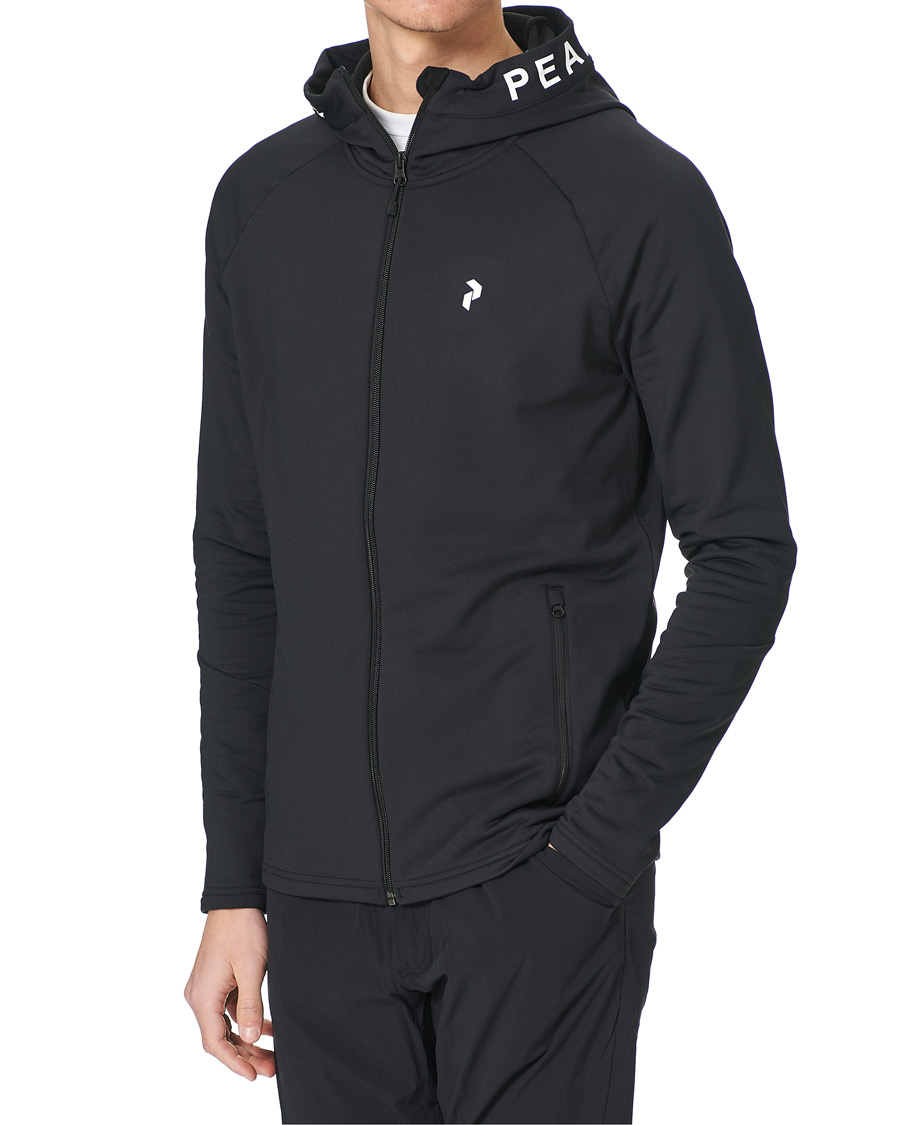 Herren | Pullover | Peak Performance | Rider Zip Hood Fleece Black