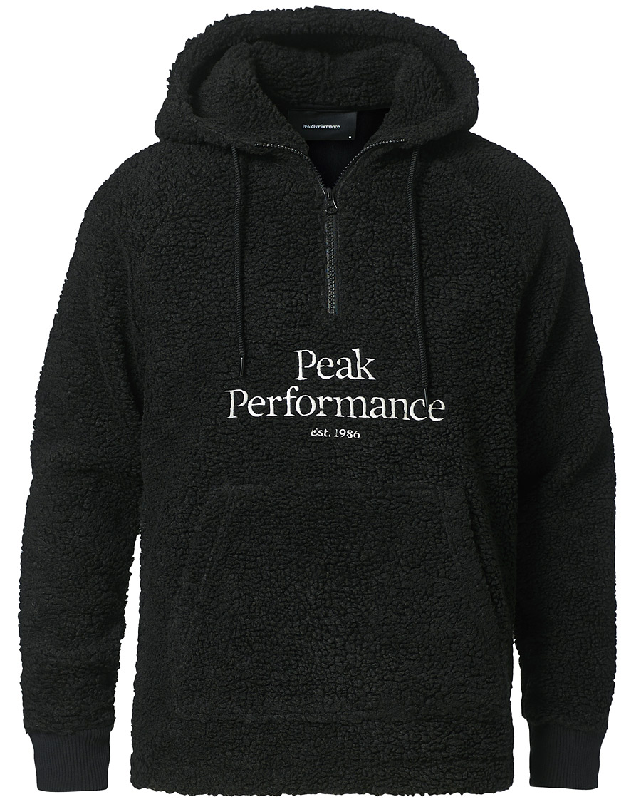 Herren | Pullover | Peak Performance | Pile Fleece Half Zip Hood Black