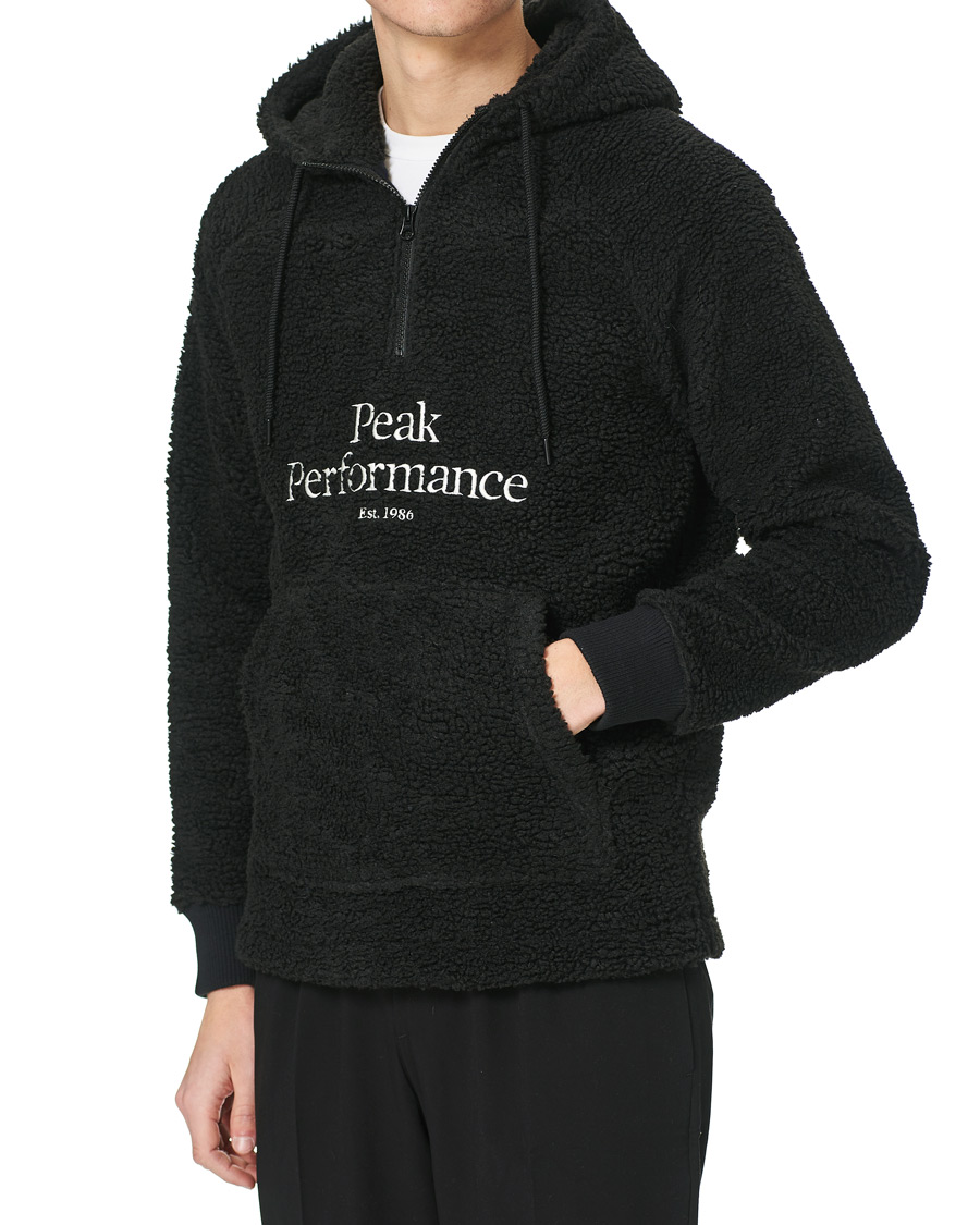 Herren | Pullover | Peak Performance | Pile Fleece Half Zip Hood Black