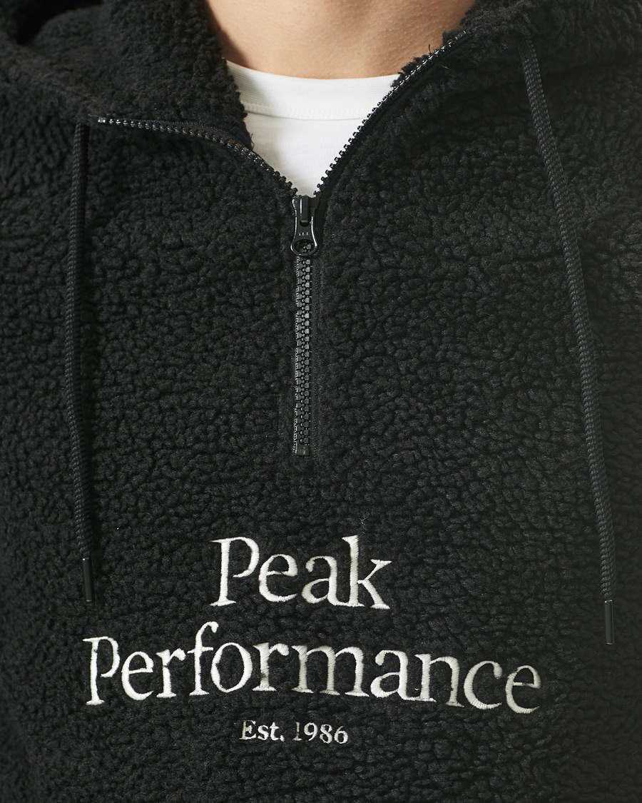 Herren | Pullover | Peak Performance | Pile Fleece Half Zip Hood Black