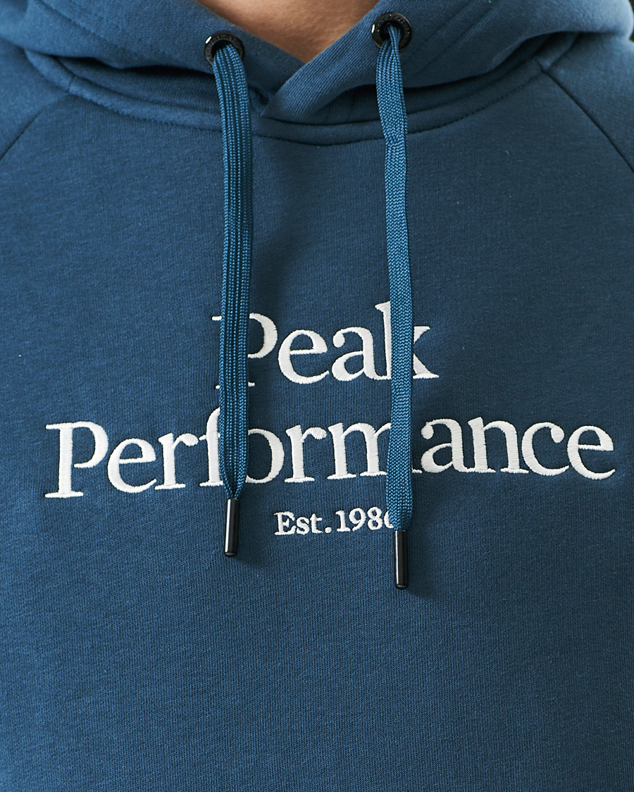 Herren | Pullover | Peak Performance | Original Logo Hoodie Blue Steel