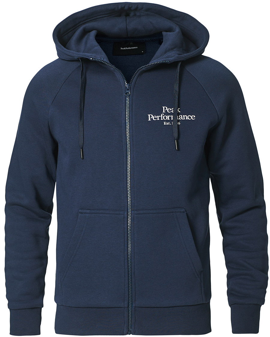 Herren | Pullover | Peak Performance | Original Logo Full Zip Hoodie Blue Shadow