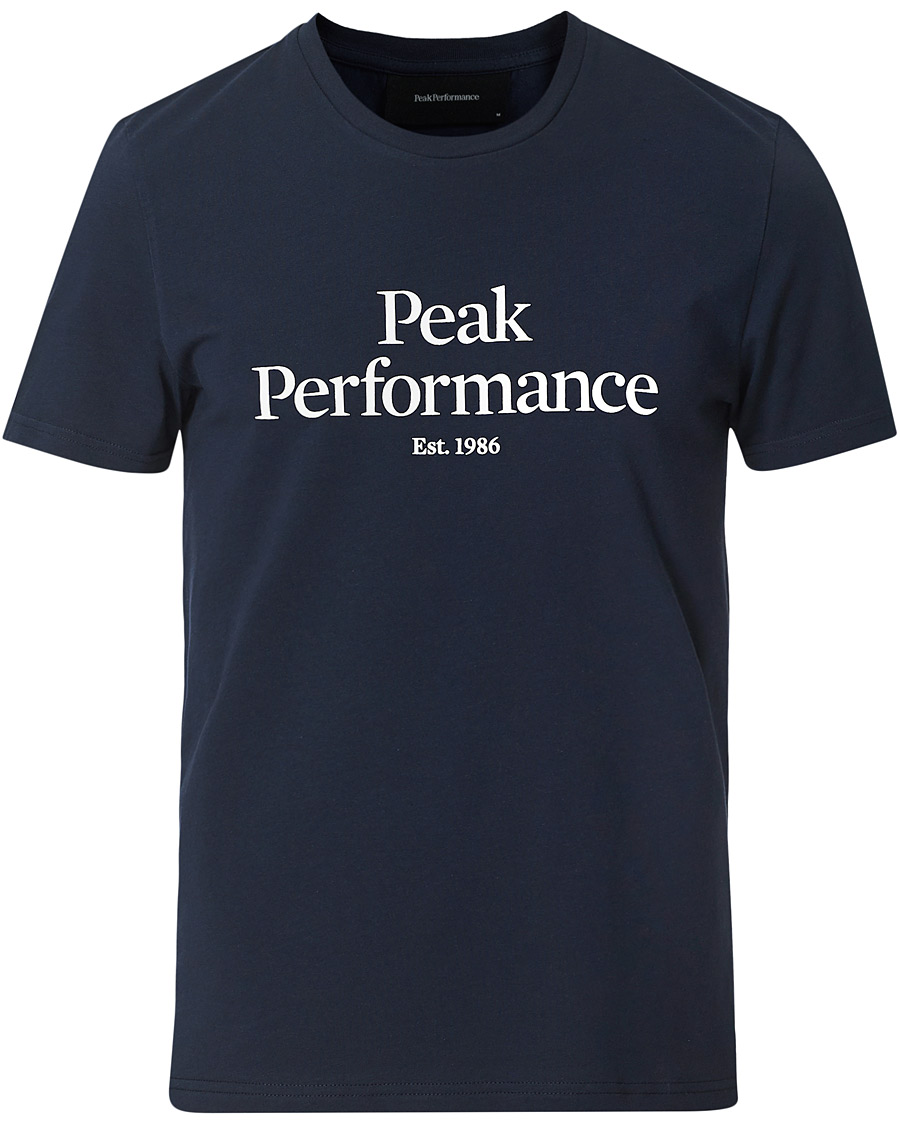 Herren | T-Shirts | Peak Performance | Original Logo Crew Neck Tee Blue Shadow
