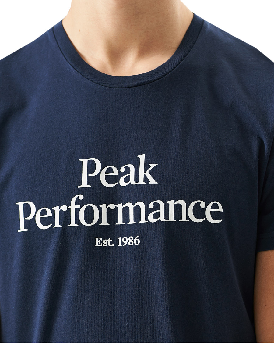 Herren | T-Shirts | Peak Performance | Original Logo Crew Neck Tee Blue Shadow