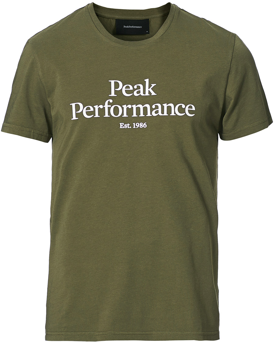 Herren | T-Shirts | Peak Performance | Original Logo Crew Neck Tee Pine Neddle