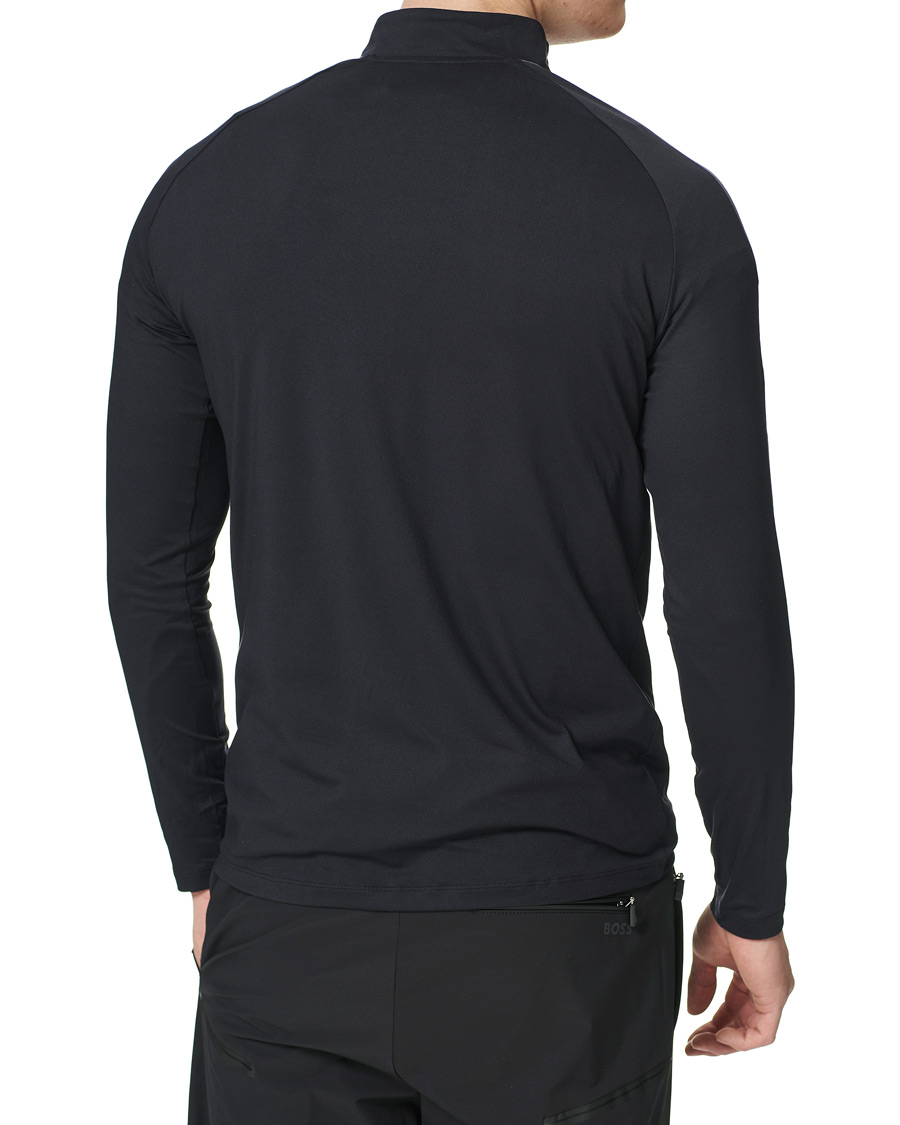 Herren | T-Shirts | Peak Performance | Chase Half Zip Long Sleeve Tee Black