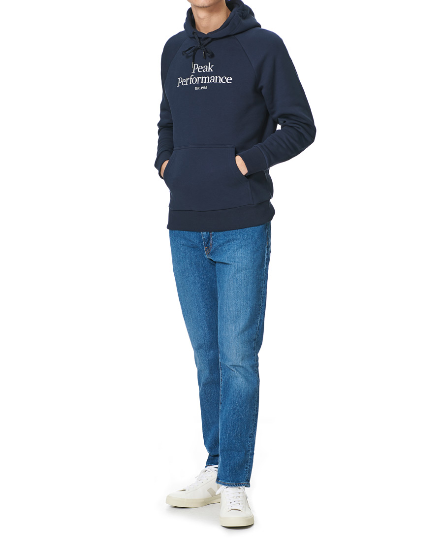 Herren | Pullover | Peak Performance | Original Logo Hoodie Blue Shadow