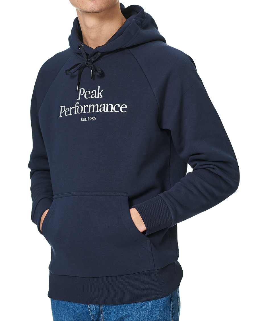 Herren | Pullover | Peak Performance | Original Logo Hoodie Blue Shadow