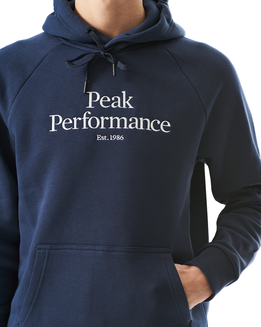 Herren | Pullover | Peak Performance | Original Logo Hoodie Blue Shadow
