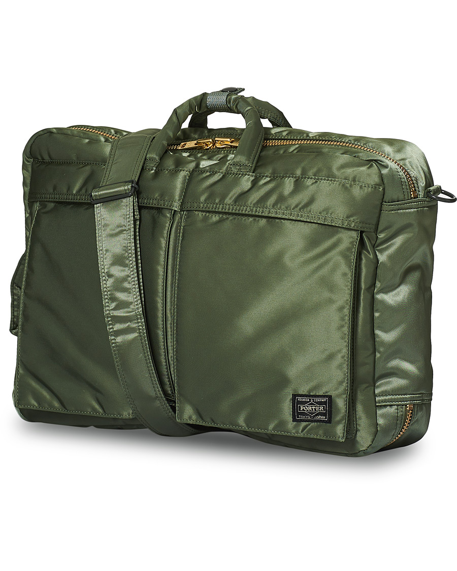 Herren | Porter-Yoshida & Co. Tanker 3Way Briefcase Sage Green | Porter-Yoshida & Co. | Tanker 3Way Briefcase Sage Green