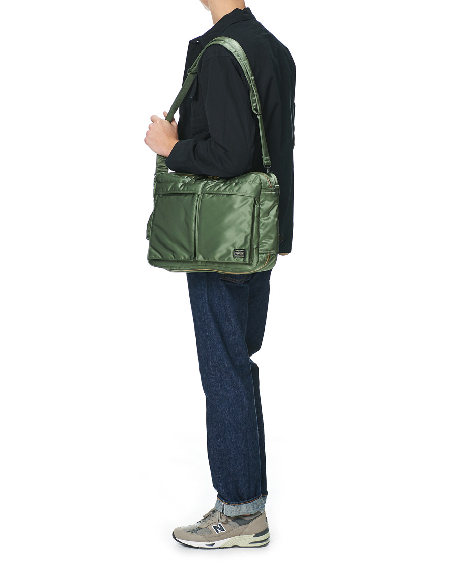 Herren | Porter-Yoshida & Co. Tanker 3Way Briefcase Sage Green | Porter-Yoshida & Co. | Tanker 3Way Briefcase Sage Green