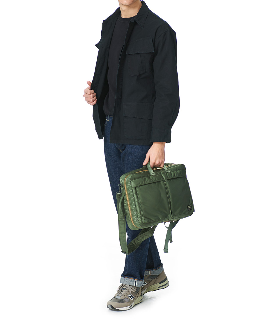 Herren | Porter-Yoshida & Co. Tanker 3Way Briefcase Sage Green | Porter-Yoshida & Co. | Tanker 3Way Briefcase Sage Green