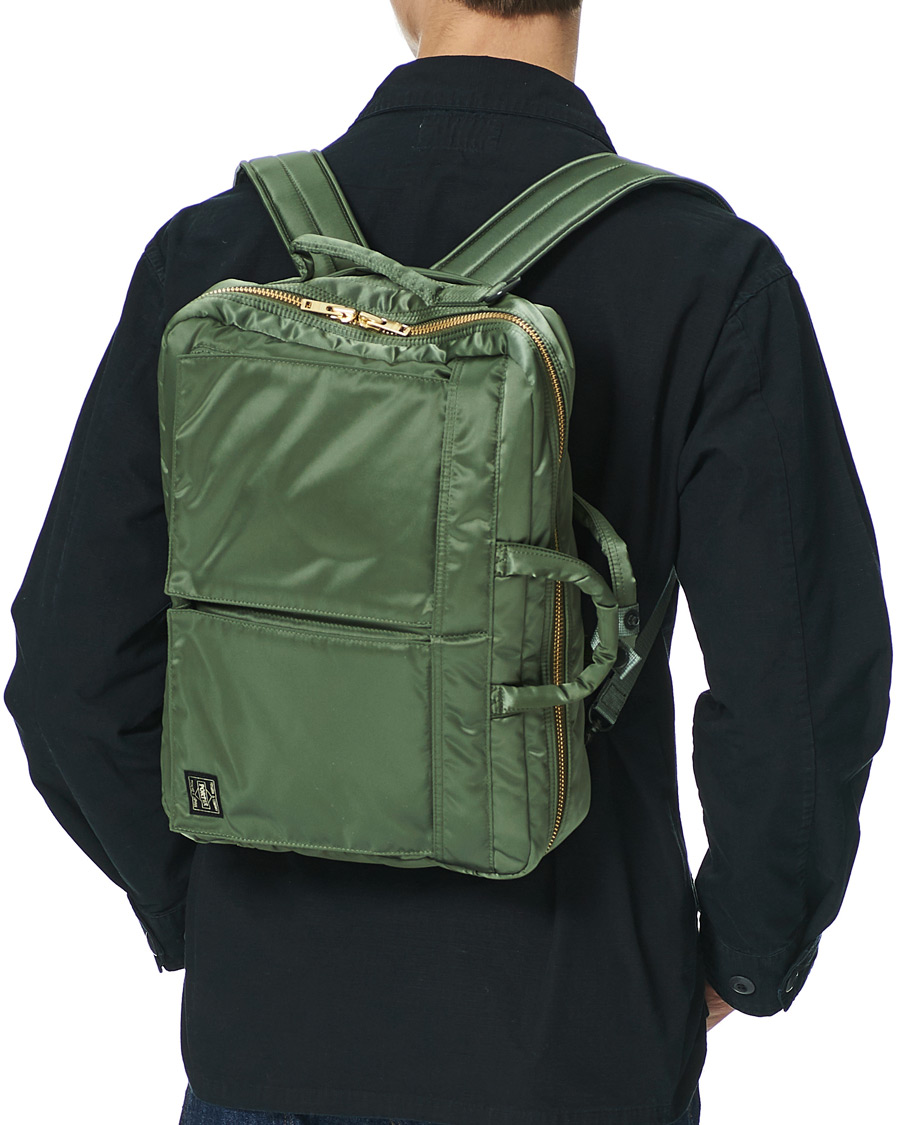 Herren | Porter-Yoshida & Co. Tanker 3Way Briefcase Sage Green | Porter-Yoshida & Co. | Tanker 3Way Briefcase Sage Green
