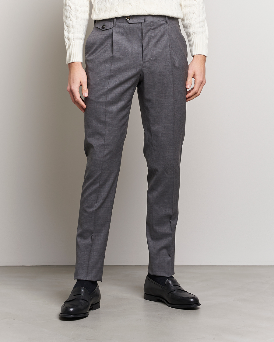 Herren | Stoffhosen | PT01 | Gentleman Fit Wool Trousers Medium Grey