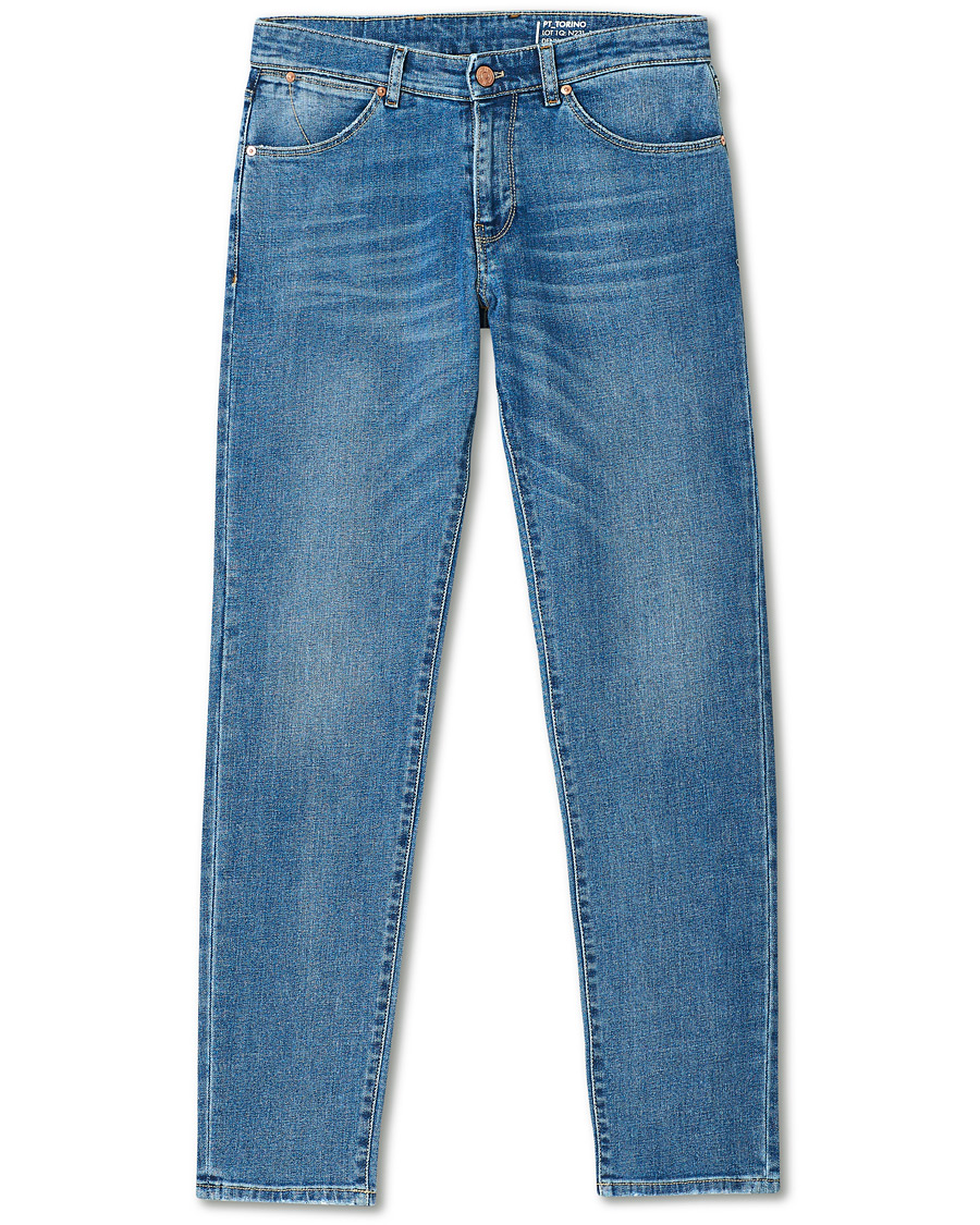 Herren | Jeans | PT01 | Slim Fit Stretch Denim Light Blue Wash