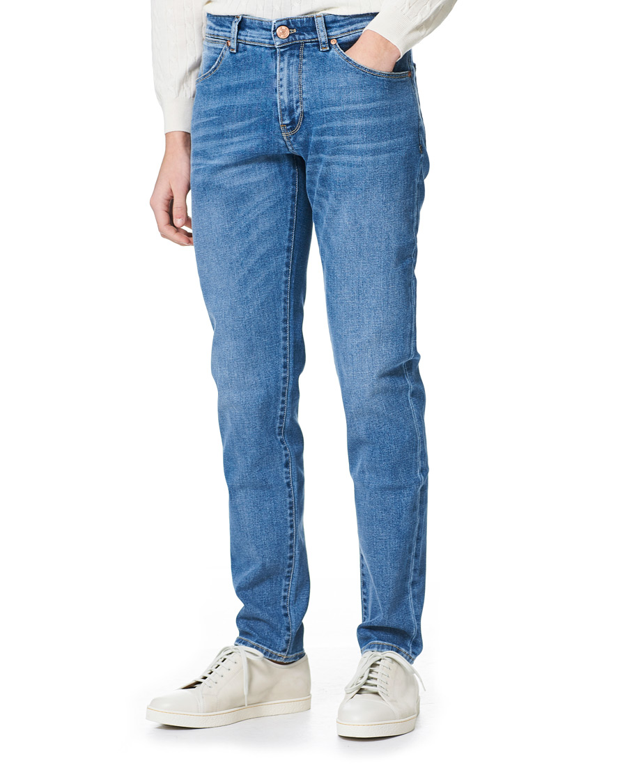 Herren | Jeans | PT01 | Slim Fit Stretch Denim Light Blue Wash