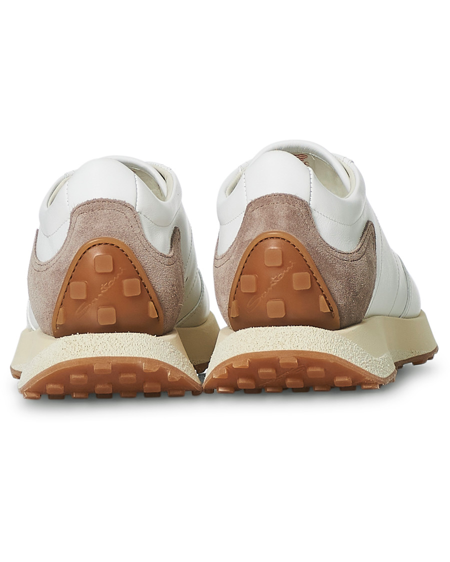 Herren | Santoni Running Sneaker White Calf | Santoni | Running Sneaker White Calf