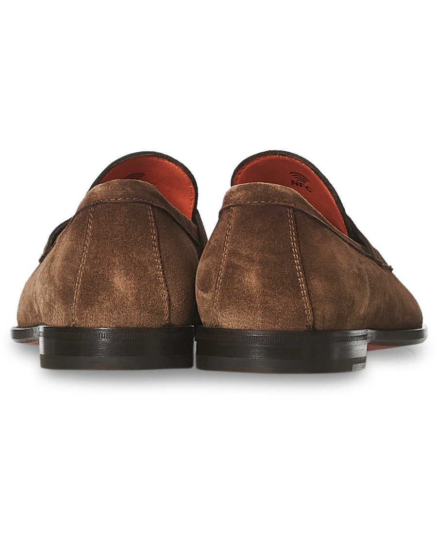 Herren | Santoni Penny Loafer Brown Suede | Santoni | Penny Loafer Brown Suede