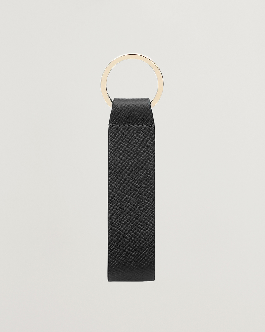 Herren |  | Smythson | Panama Leather Keyring Black