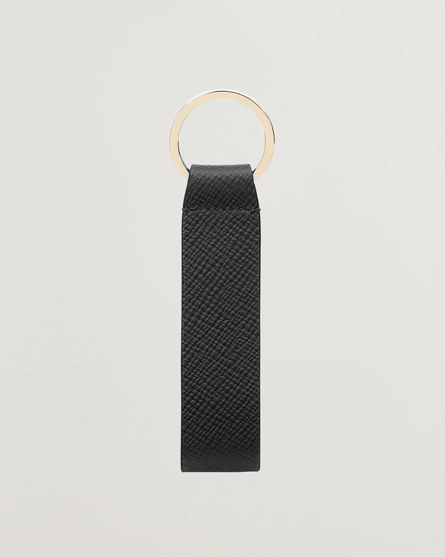 Herren | Schlüsselringe | Smythson | Panama Leather Keyring Black