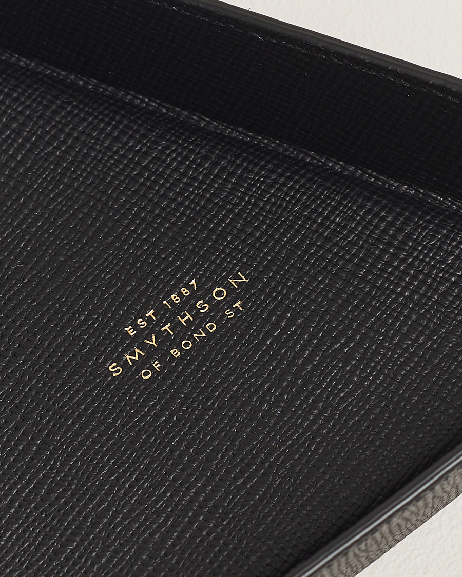 Herren |  | Smythson | Panama Leather Coin Tray Black