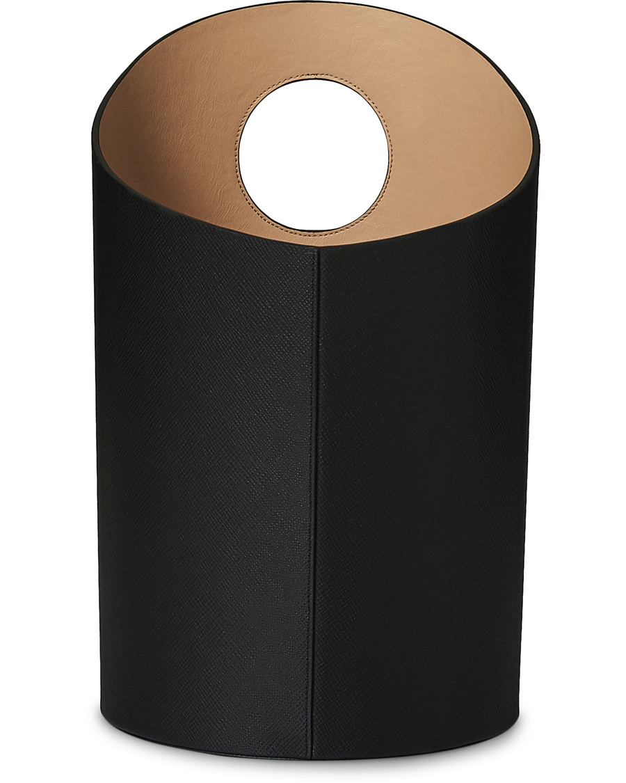 Herren | Smythson Panama Waste Paper Bin Black | Smythson | Panama Waste Paper Bin Black
