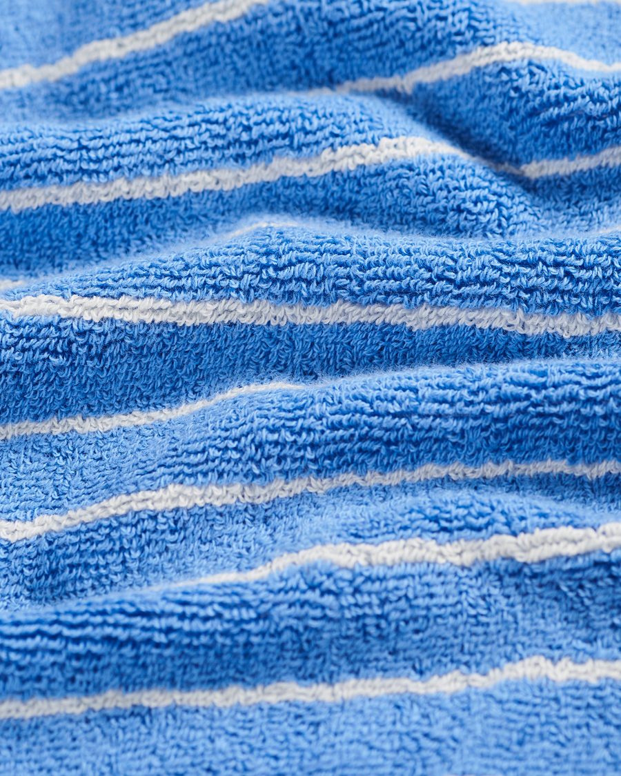 Herren | Textilien | Tekla | TeklaOrganic Terry Bath TowelClear Blue Stripes
