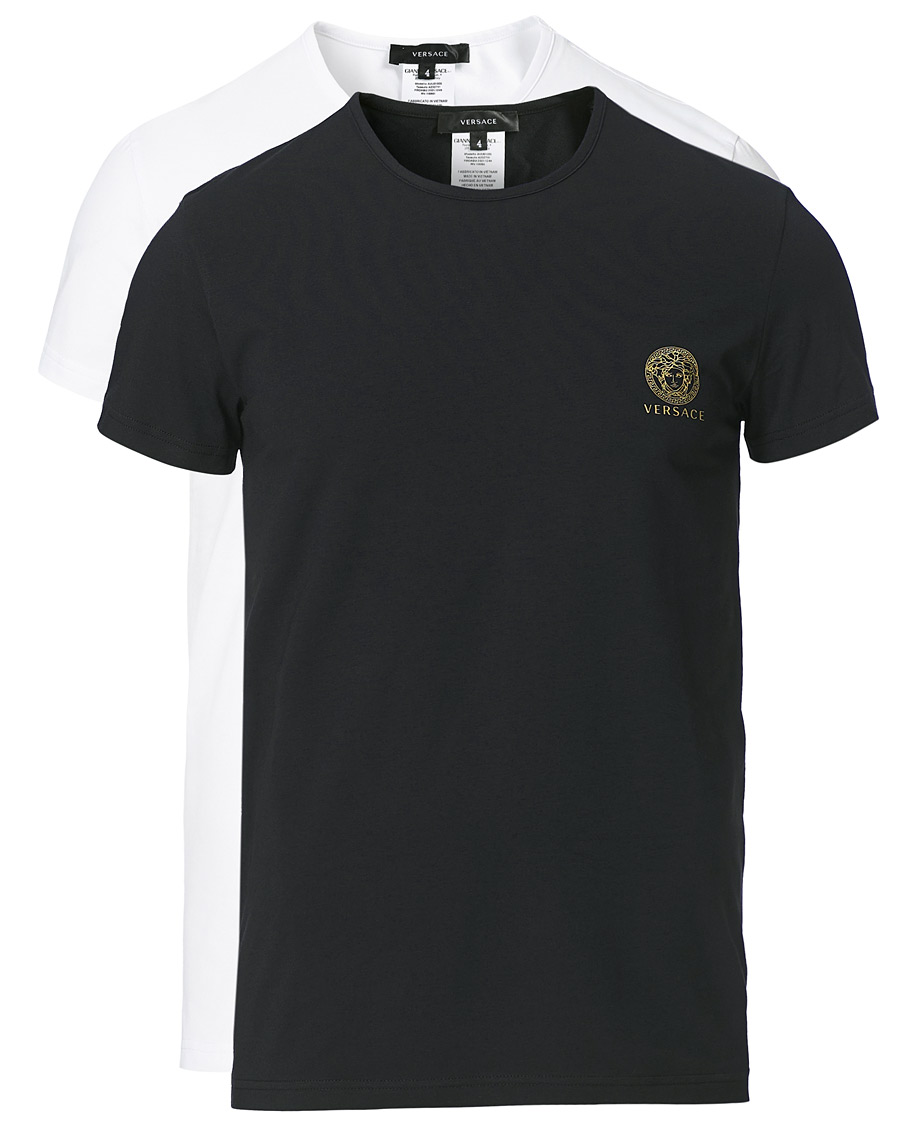 Herren | Kurzarm T-Shirt | Versace | 2-Pack Medusa Tee Black/White