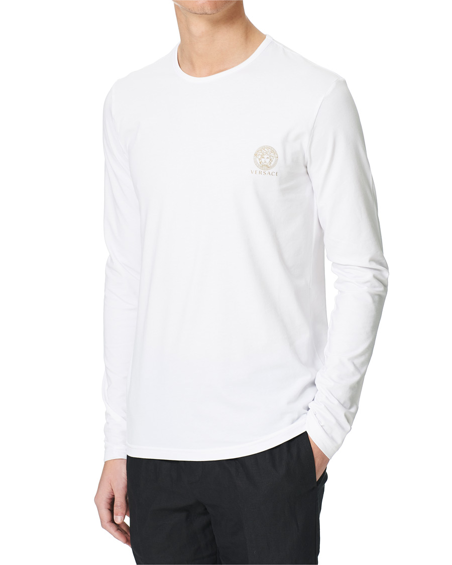 Herren | Luxury Brands | Versace | Medusa Long Sleeve Tee White