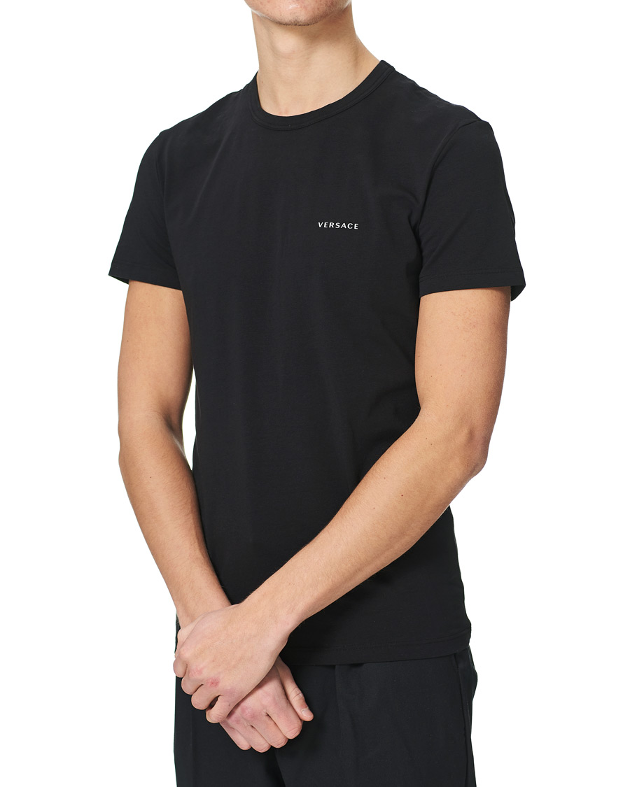 Herren | Schwartze t-shirts | Versace | 2-Pack Logo Tee Black/White