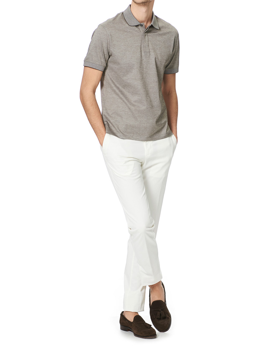 Herren | Poloshirts | Ermenegildo Zegna | Mercerized Cotton Polo Light Grey