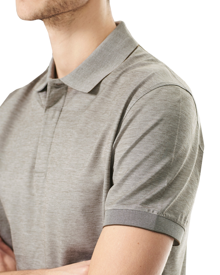 Herren | Poloshirts | Ermenegildo Zegna | Mercerized Cotton Polo Light Grey