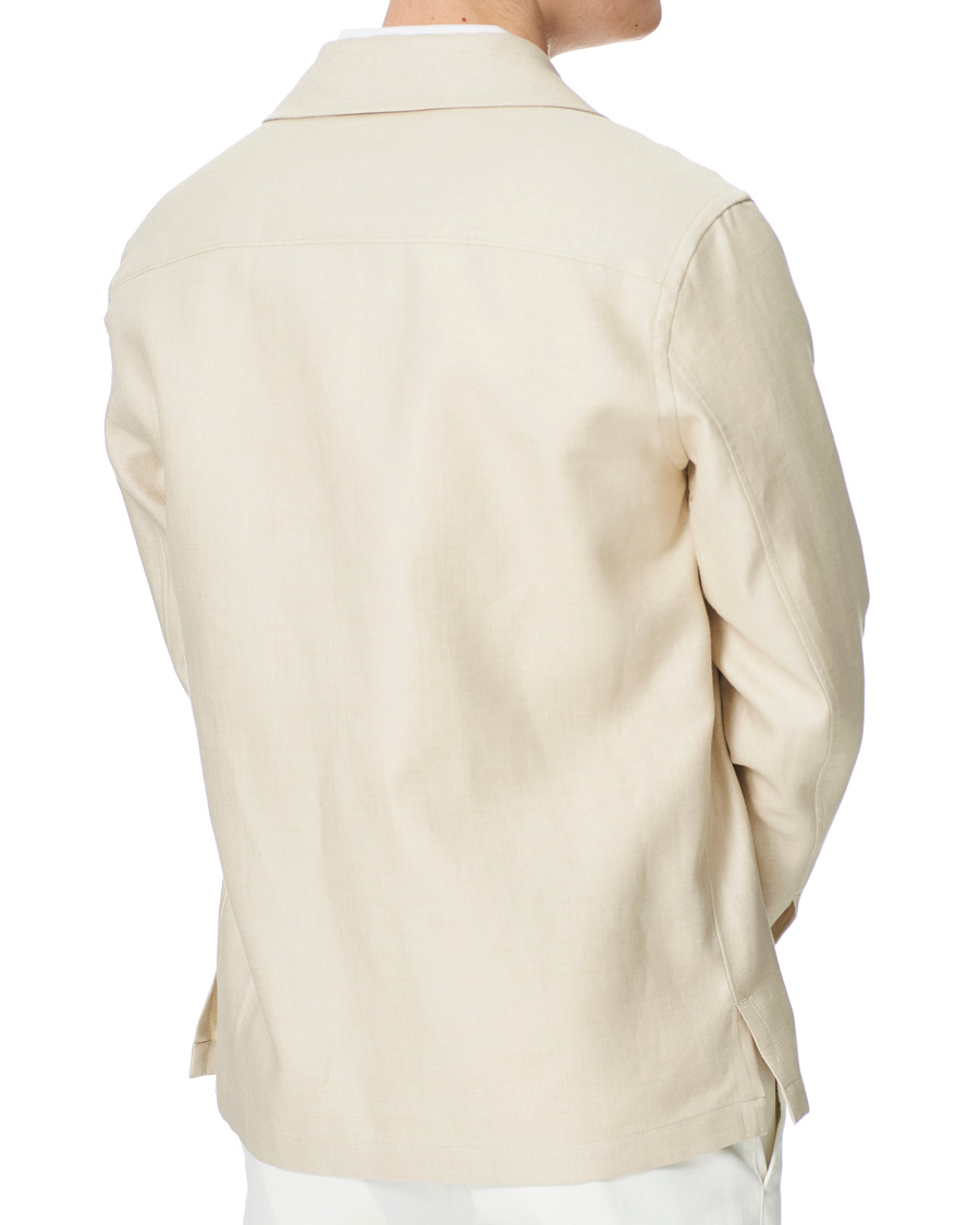 Herren | Hemden | Ermenegildo Zegna | Linen Shirt Jacket Light Beige