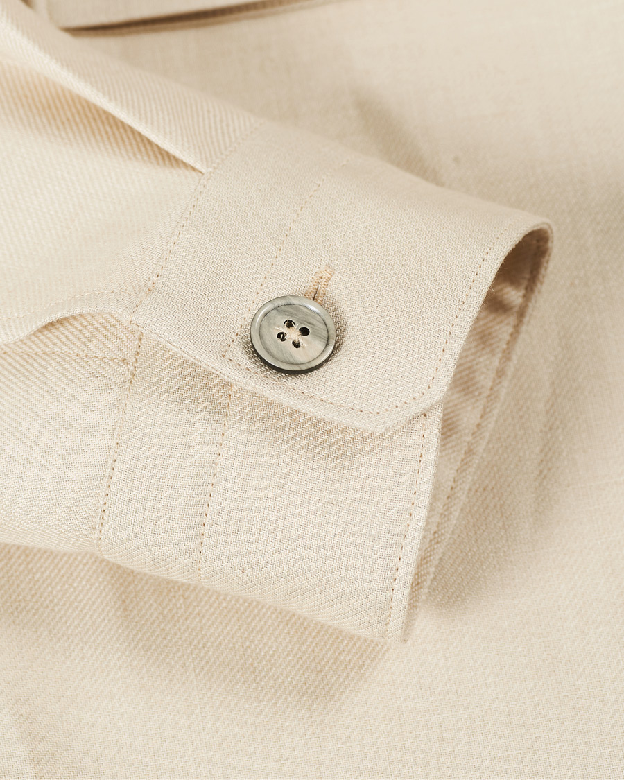 Herren | Hemden | Ermenegildo Zegna | Linen Shirt Jacket Light Beige