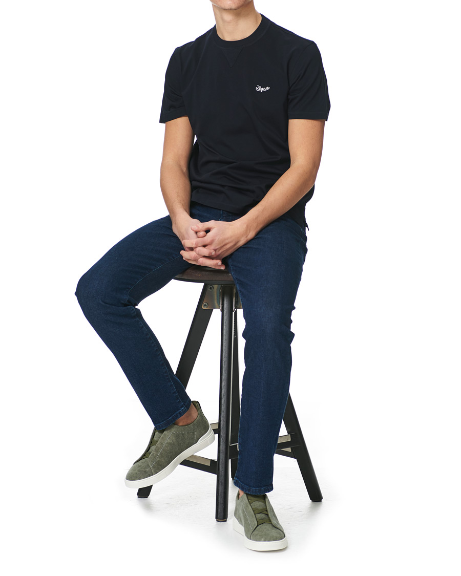 Herren | Jeans | Ermenegildo Zegna | Slim Fit Stretch Jeans Dark Indigo