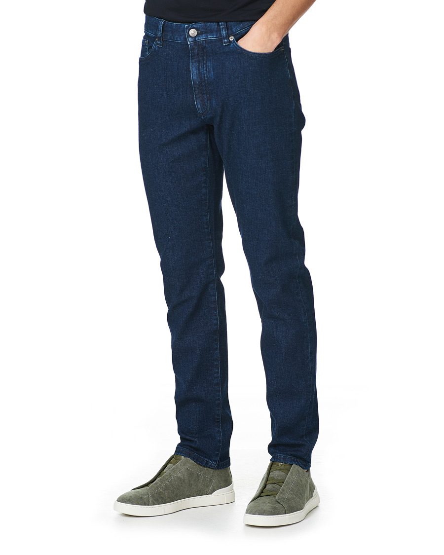 Herren | Jeans | Ermenegildo Zegna | Slim Fit Stretch Jeans Dark Indigo